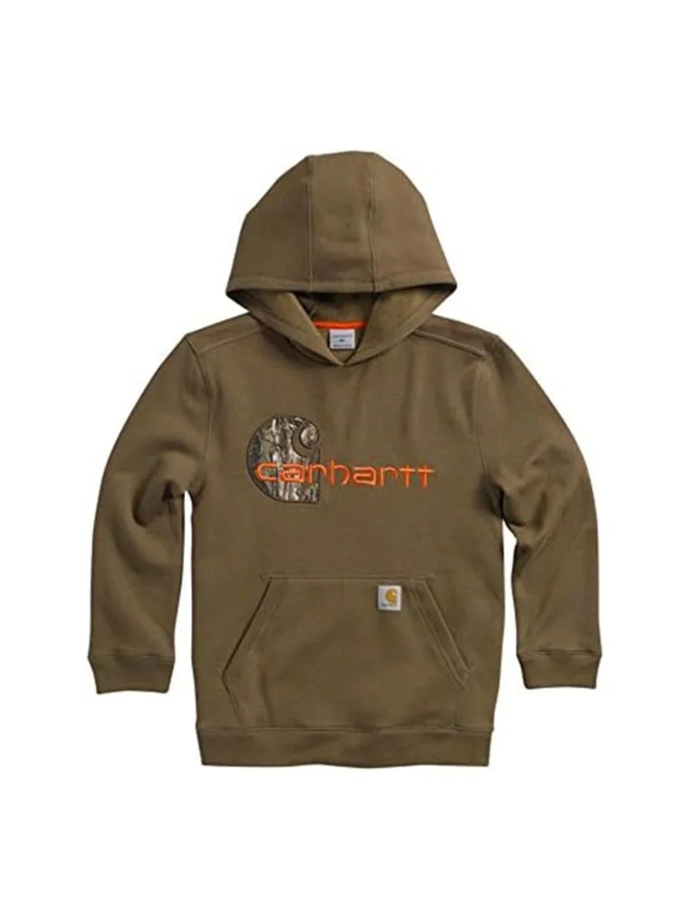 Carhartt olive-brown camo logo hoodie 6 - Picture 8 of 8